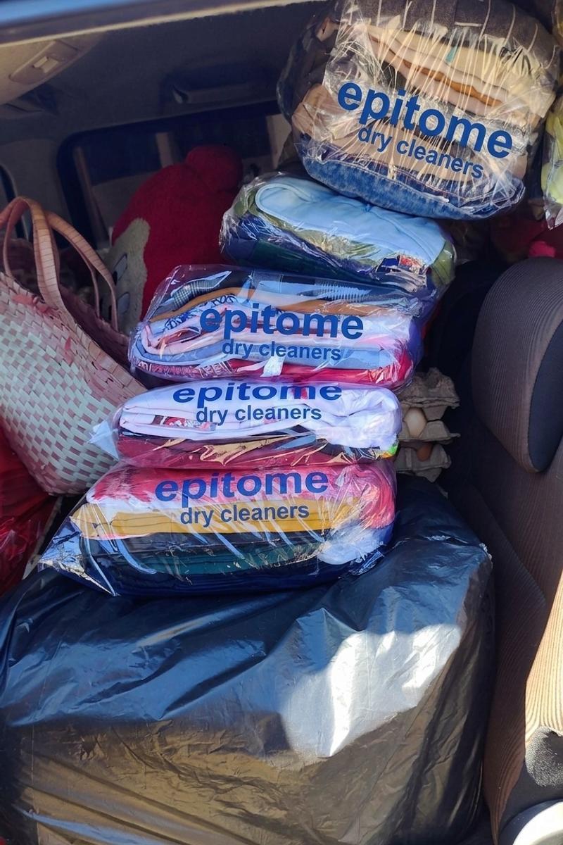 Packaged garments ready for delivery