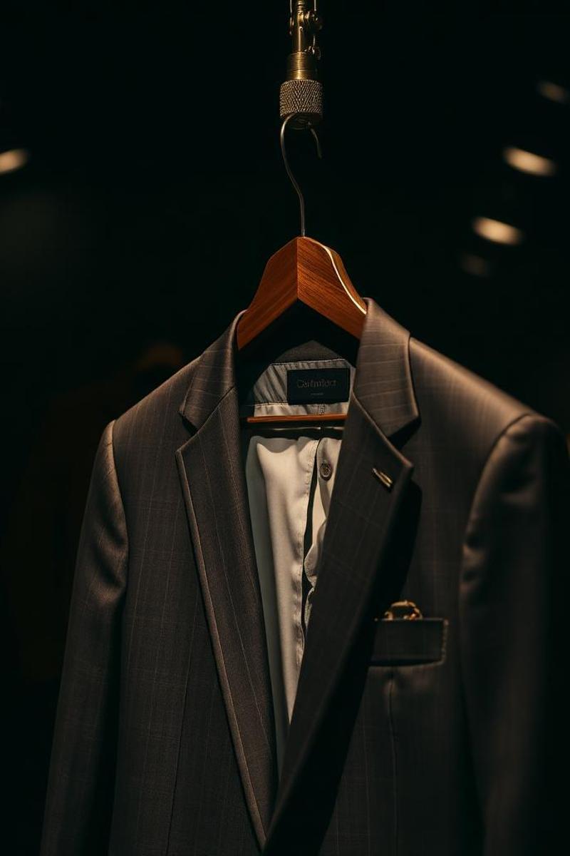 Freshly pressed suit on a hanger